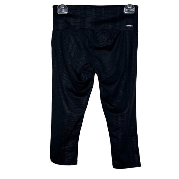 Adidas Women's Climalite Mid Rise Leggings -  Embossed Tight Crop Sz Small - Picture 1 of 9
